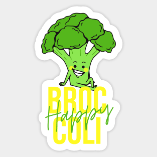 Happy Broccoli, strong broccoli, Broccoli Is Awesome Sticker